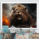 Feral Passion Roar Lion - Brown Lion Wall Art