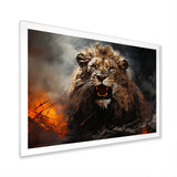 Feral Passion Roar Lion - Brown Lion Wall Art