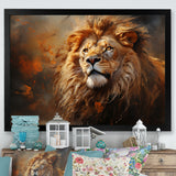 Shimmering Golden Lion Reflections - Lion Home Decor Art