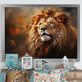 Shimmering Golden Lion Reflections - Lion Home Decor Art