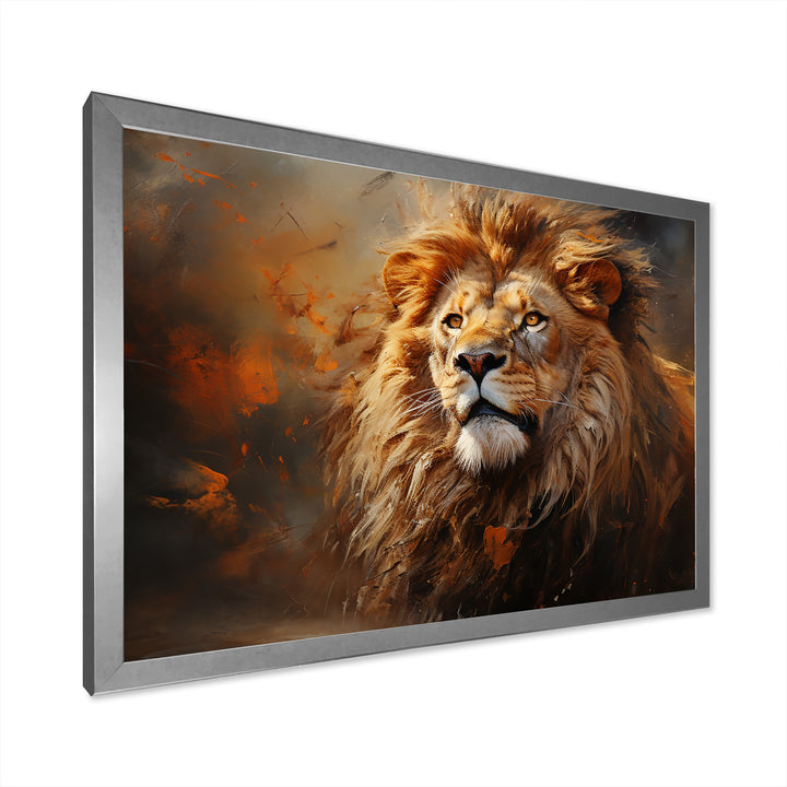 Shimmering Golden Lion Reflections - Lion Home Decor Art