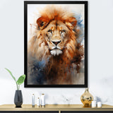 Intense Lions Gaze Realism - Lion Bedroom Wall Art