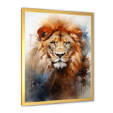 Intense Lions Gaze Realism - Lion Bedroom Wall Art