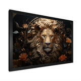 Radiant Luminous Bronze Lion - Lion Wall Art Prints