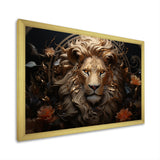Radiant Luminous Bronze Lion - Lion Wall Art Prints