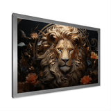 Radiant Luminous Bronze Lion - Lion Wall Art Prints