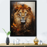 Mighty Monarchs Lion Portrait - Lion Living Room Wall Art