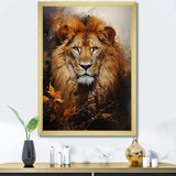 Mighty Monarchs Lion Portrait - Lion Living Room Wall Art