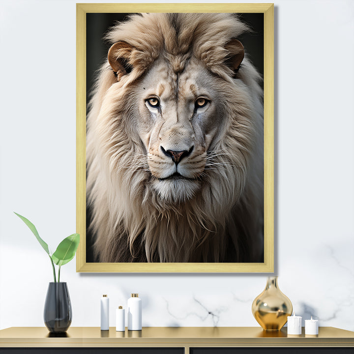 Lions Monochrome Photography - Lion Canvas Wall Art