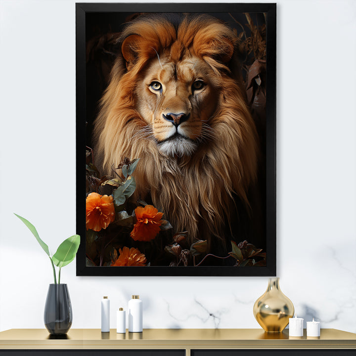 Lions Regal Portraiture - Brown Lion Wall Art