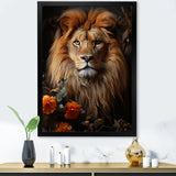 Lions Regal Portraiture - Brown Lion Wall Art