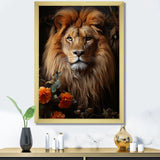 Lions Regal Portraiture - Brown Lion Wall Art