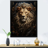 Regal Elegant Ruler Lion - Lion Large Canvas Wall Art