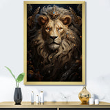 Regal Elegant Ruler Lion - Lion Large Canvas Wall Art