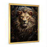 Regal Elegant Ruler Lion - Lion Large Canvas Wall Art