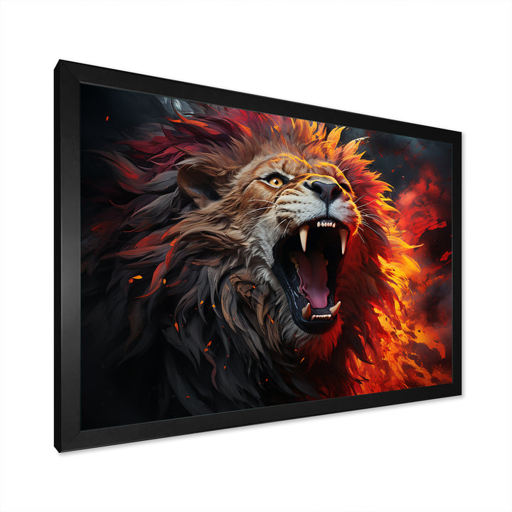 Lions Roaring Echoes - Lion Living Room Wall Art
