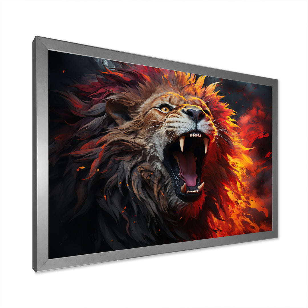 Lions Roaring Echoes - Lion Living Room Wall Art