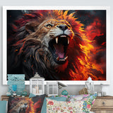 Lions Roaring Echoes - Lion Living Room Wall Art