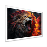 Lions Roaring Echoes - Lion Living Room Wall Art