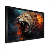 Lions Roaring Echoes I - Animals Canvas Wall Art