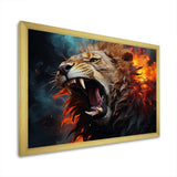 Lions Roaring Echoes I - Animals Canvas Wall Art