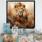 Lion Savannah Dreams - Lion Canvas Wall Art
