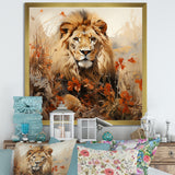 Lion Savannah Dreams - Lion Canvas Wall Art