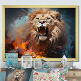 Lions Untamed Energy - Brown Lion Wall Art