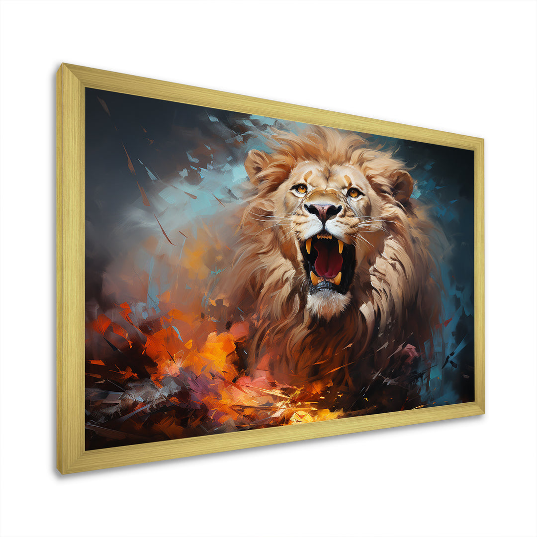 Lions Untamed Energy - Brown Lion Wall Art