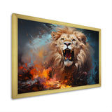 Lions Untamed Energy - Brown Lion Wall Art