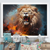 Lions Untamed Energy - Brown Lion Wall Art