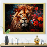 Lion Vivid Majesty - Lion Living Room Wall Art