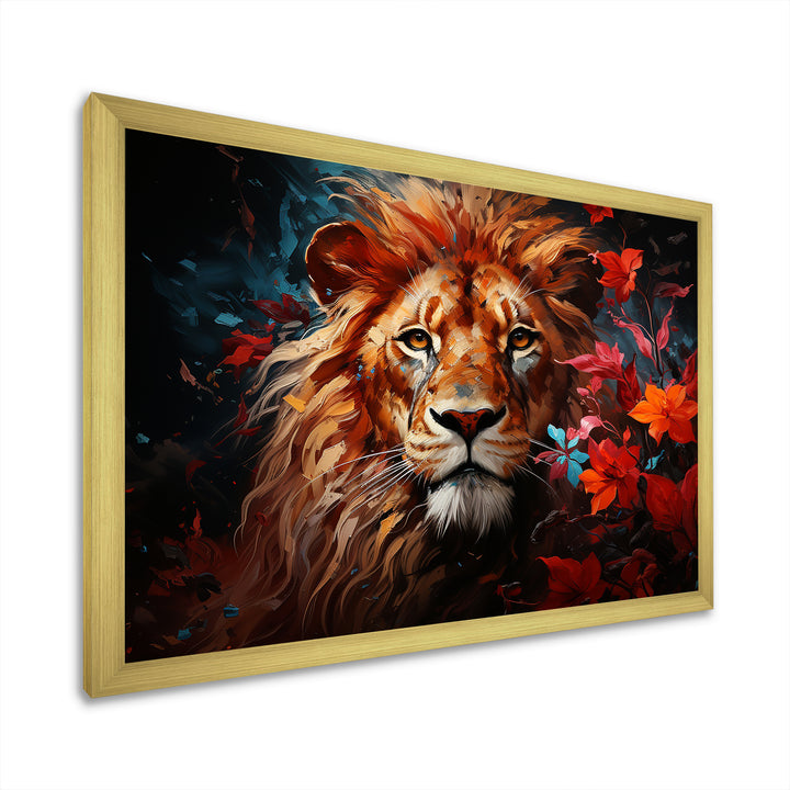 Lion Vivid Majesty - Lion Living Room Wall Art