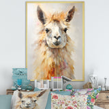Furry Llama Portrait - Llama Wall Art Prints