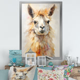Furry Llama Portrait - Llama Wall Art Prints