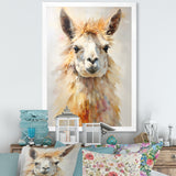 Furry Llama Portrait - Llama Wall Art Prints