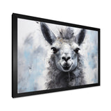 Grey Llama Portrait - Gray Llama Wall Art