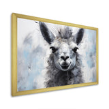 Grey Llama Portrait - Gray Llama Wall Art