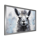 Grey Llama Portrait - Gray Llama Wall Art