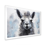 Grey Llama Portrait - Gray Llama Wall Art
