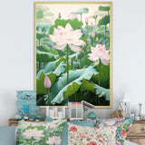 Lotus Minimalism Dream I - Floral Canvas Wall Art