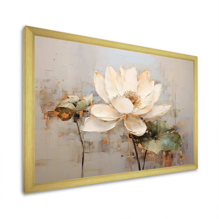 Vintage Lotus Connection II - Floral Canvas Wall Art