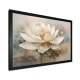 Antique Lotus Connection I - Floral Canvas Wall Art