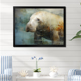 Grey Humble Manatee - Manatee Home Decor Art