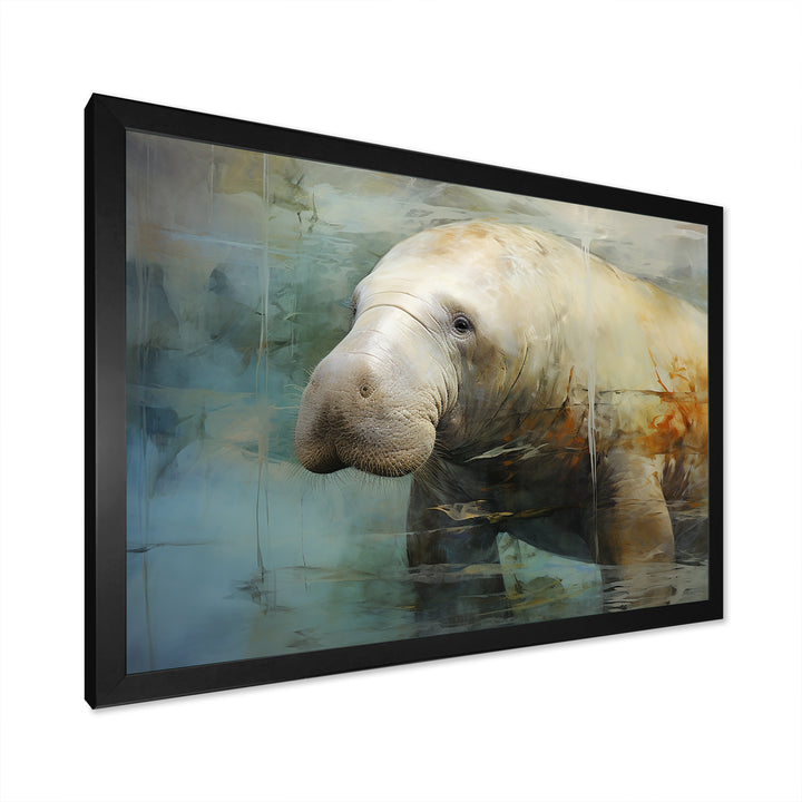 Grey Humble Manatee - Manatee Home Decor Art