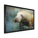Grey Humble Manatee - Manatee Home Decor Art