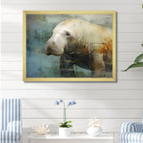 Grey Humble Manatee - Manatee Home Decor Art