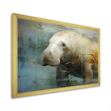 Grey Humble Manatee - Manatee Home Decor Art