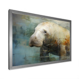 Grey Humble Manatee - Manatee Home Decor Art