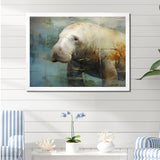Grey Humble Manatee - Manatee Home Decor Art